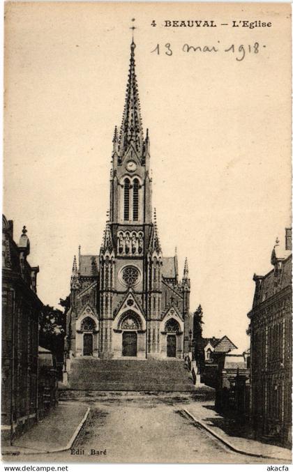 CPA Beauval eglise (1503192)