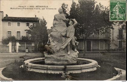 Bedarieux - Monument a Ferdinand Fabre par Villeneuve - CPA