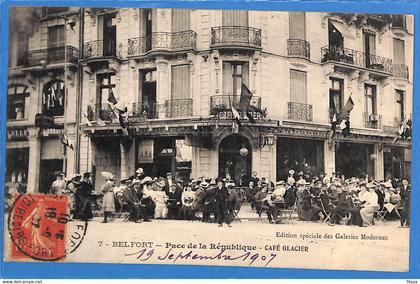 90 - Belfort - Place de la Republique - Cafe Glacier  (N3876)