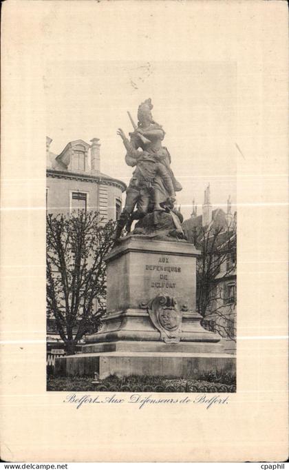 CPA Belfort Aux defenseurs de Belfort Militaria
