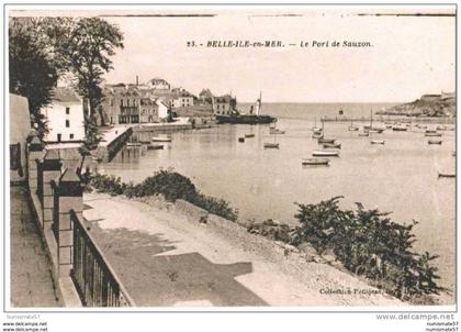 CPA BELLE ILE EN MER - Le Port de Sauzon - Coll. Petitjean , Belle Ile en Mer n°23
