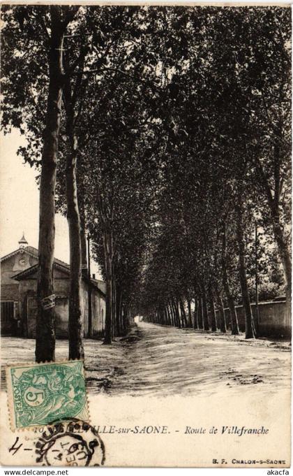CPA BELLEVILLE-sur-SAONE - Route de VILLEFRANCHE (450535)