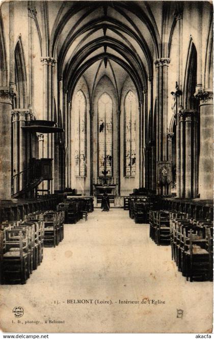 CPA BELMONT - Intérieur de l'Église (430625)