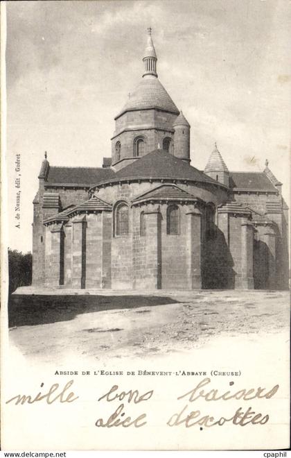 CPA Abside De L'Eglise De Benevent L'Abbaye