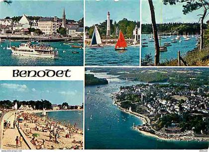 29 - Bénodet - Multivues - Plages - Bateaux - Flamme Postale - Voir Scans Recto Verso