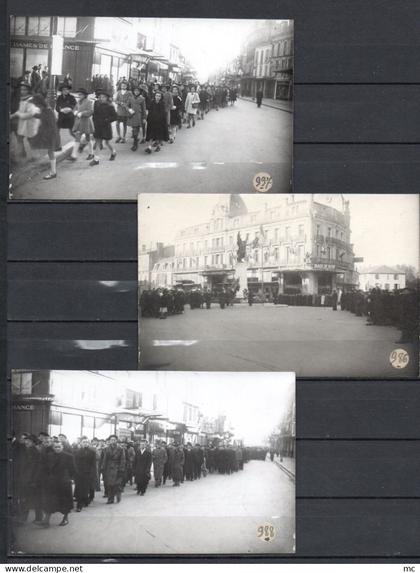 24 - Bergerac - Commémoration armistice  - 1946 - Photos format carte postale x11 -"Photo Bondier Bergerac"