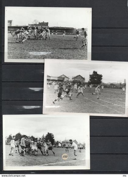 24 - Bergerac - Rugby - USB vs Mont de Marsan - 1951 -  Cartes Photos et Photos  " Bondier "
