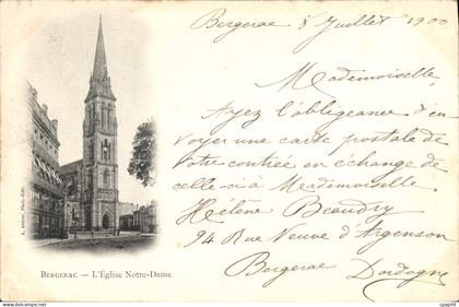 CPA BERGERAC église Notre-Dame