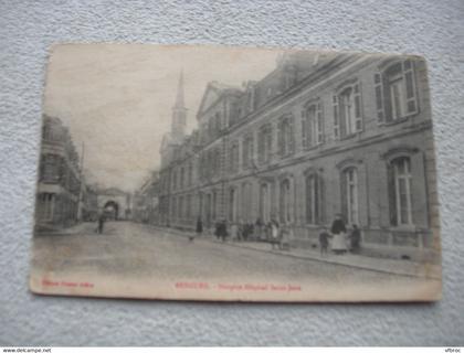 Cpa 1918, Bergues, hospice hôpital saint Jean, Nord