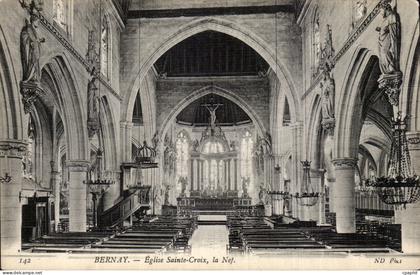 CPA Bernay Eglise Sainte Croix La nef