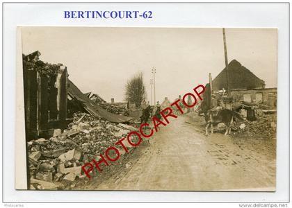 BERTINCOURT-CARTE PHOTO allemande-Guerre 14-18-1 WK-France-62-