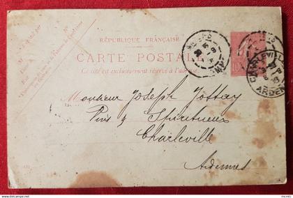 carte postale souple - cachet Bertincourt - Charbons / Antracites