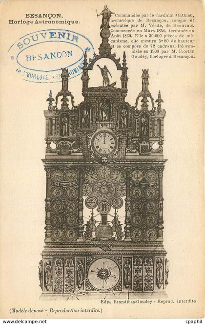 CPA Besancon Horloge Artronomique
