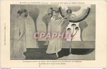 CPA St Savin sur Gartempe (Vienne) Peinture du XIIe s de l'Eglise Abbatiale