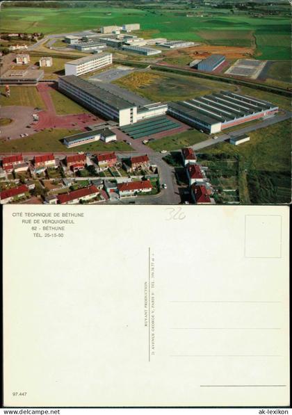 Béthune Betun Luftbild Luftaufnahme CITÉ TECHNIQUE DE BÉTHUNE L 1980