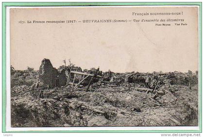 80 - BEUVRAIGNES --  vue des décombres