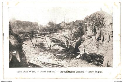 CPA Carte Postale France-Beuvraignes- guerre 1914-15 Entrée du Pays 1919   VM41039