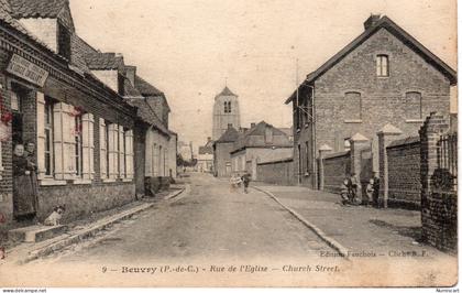 Beuvry animée rue de l'Eglise Estaminet