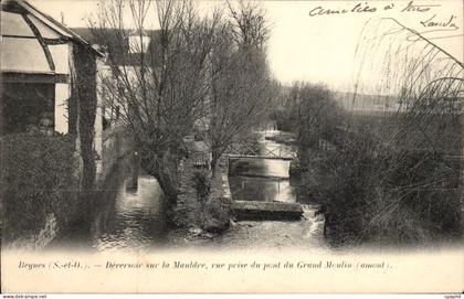 CPA Beynes Deversoir sur la Mauldre Vue prise du pont du grand moulin 'amont)