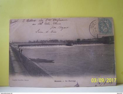 BEZONS (VAL D'OISE) LE BARRAGE.