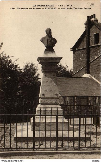 CPA Env. de ROUEN-Bihorel Statue du Docteur Caron (348086)