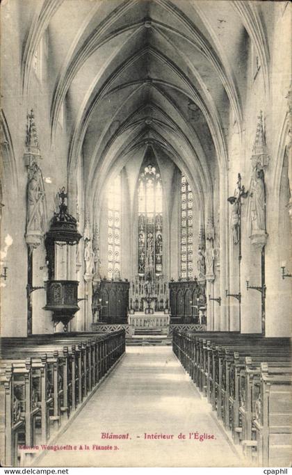 CPA Blamont Interieur de L Eglise