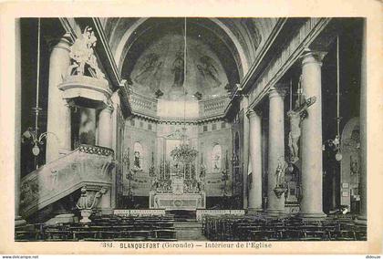 Carte Postale Ancienne - 33 - Blanquefort - intérieur de l'Eglise - CPA - Voir Scans Recto-Verso - Poscard - Carta Posta