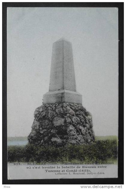 89 Bléneau monument bataille de bleneau    D89D  K89046K  C89046C RH036831
