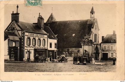 CPA BLENEAU - L'Église - La Fontaine (357690)