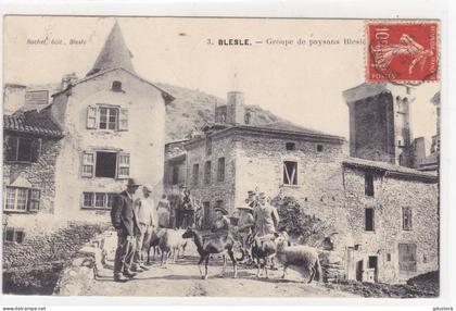 Haute-Loire - Blesle - Groupe de paysans Blesle