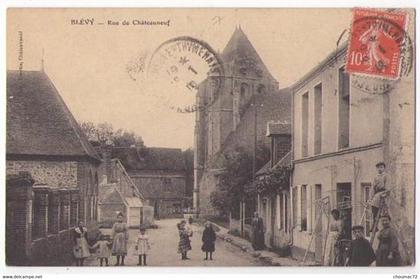 (28) 191, Blevy, Barette, Rue de Chateauneuf, voyagée en 1913, TB