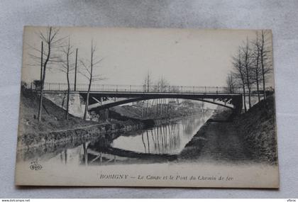 Bobigny, le canal et le pont du chemin de fer, Seine saint Denis 93