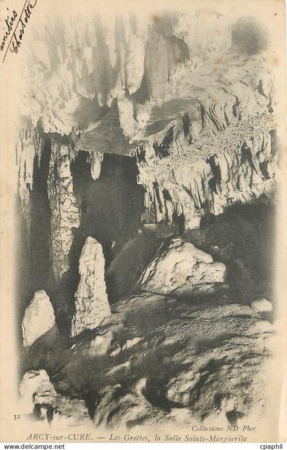 CPA Arcy sur Cure Les Grottes la Salle Sainte Marguerite