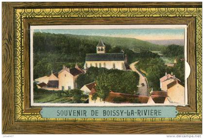 BOISSY LA RIVIERE (91) carte à système dépliant