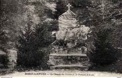 CPA Boissy la Riviere Le chemin des grottes de St Francois d Assise