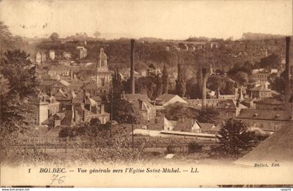 CPA Bolbec Vue generale vers l'Eglise Saint Michel