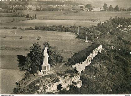 Carte Postale - 47 - Bon Encontre - Vue aérienne - La Vierge du Rocher et le Calvaire - Mention Photographie véritable -