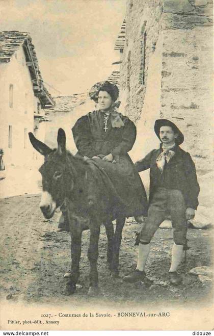 Carte Postale Ancienne - 73 - Bonneval-sur-Arc - Costumes de la savoie - Folklore Scènes et Types - Anes - CPA - Voir Sc