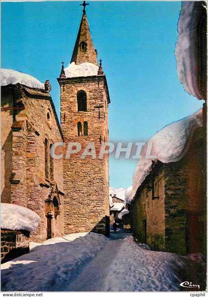 CPM Bonneval sur Arc alt 1835 m l'Esglise et ses rues pittoresque sous la neige