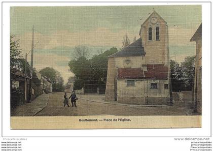 CPA 95 Bouffémont place de l'église