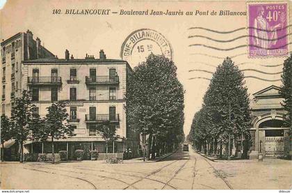 Carte Postale Ancienne - 92 - Boulogne Billancourt - Billancourt - Boulevard Jean-Jaurès au Pont de Billancourt - CPA -