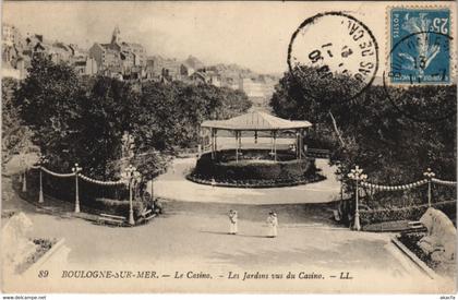 CPA BOULOGNE-sur-MER - Le Casino Les Jardins vus du Casino (129904)