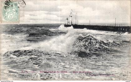 CPA Boulogne Sur Mer Mer Mer Houleuse