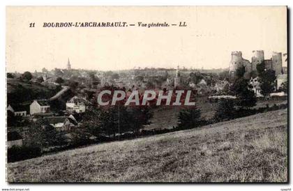 Bourbon l'Archambault CPA Vue generale