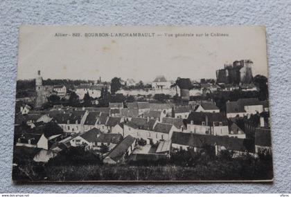 Bourbon l'Archambault, vue générale sur le château, Allier 03
