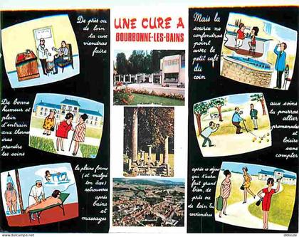 Carte Postale - 52 - Bourbonne les Bains - Une Cure à Bourbonne les Bains - Multivues - Dessins - CPM - Voir Scans Recto