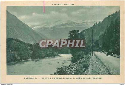 CPA DAUPHINE-ROUTE DU BOURG-D'OISANS-LES GRANDES ROUSSES