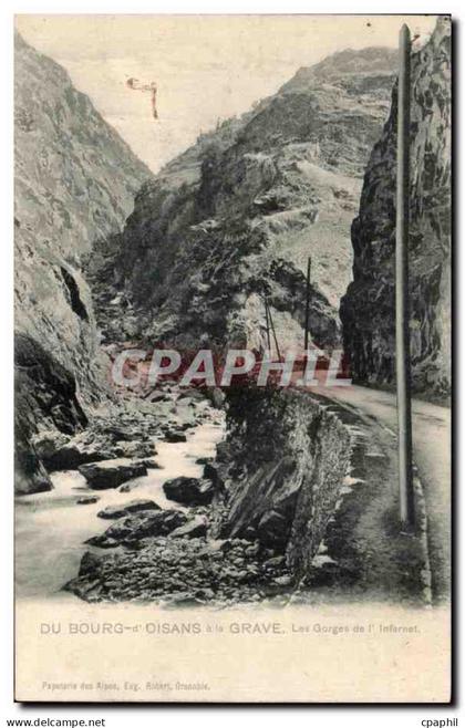 CPA Du Bourg D'Oisans A La Grave Les Gorges de l'Infernet