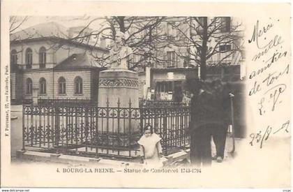 CPA Bourg la Reine Statue de Condorcet