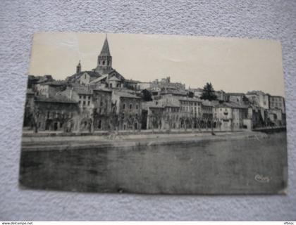 Cpsm 1953, Bourg saint Andéol, vue générale par le Rhône, Ardèche